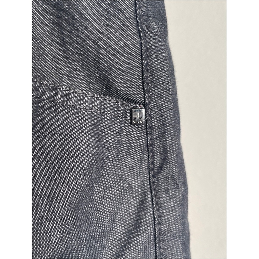 Calvin Klein Men's Charcoal Gray Flat Front Chino Shorts Casual Lightweight 32 - Picture 3 of 5